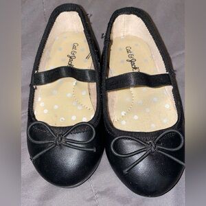 Cat & Jack Black Dress Shoes with Bow